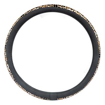Xkeribom Lenkradbezug 37-38cm Lenkradschoner Lenkradschutz Leoparden Leopardenmuster